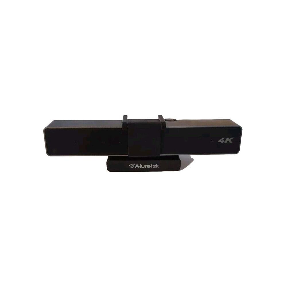Aluratek - 4K Ultra HD Live Broadcast Webcam - Black and Brushed Silver AWC4KF